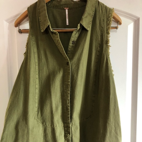 Free People Sleeveless Button Down - Picture 1 of 3